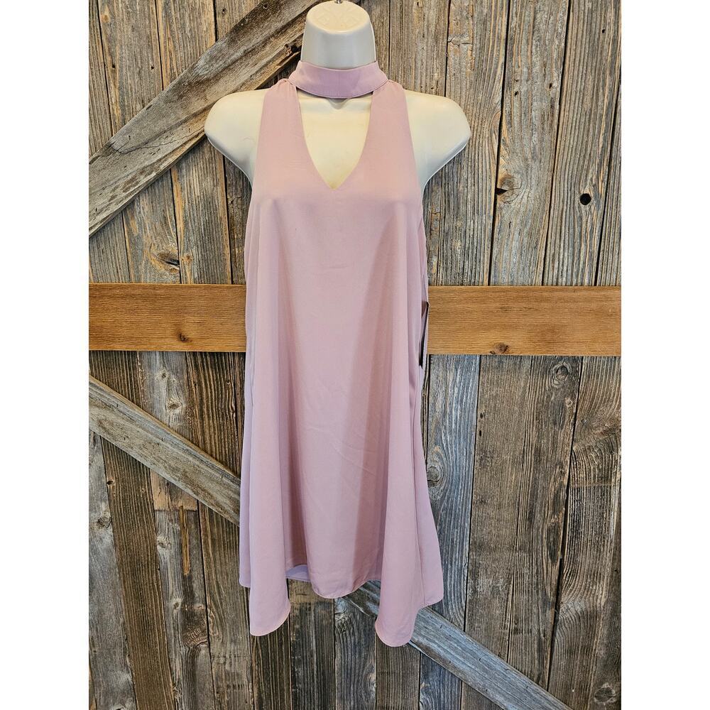 NWT Groove Thing Blush Pink Swing Dress size small halter sexy flirty new